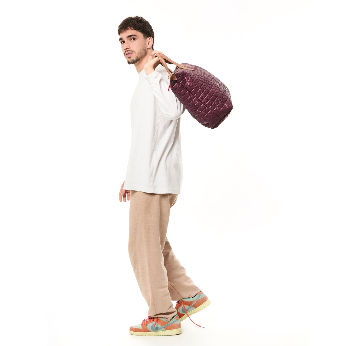 Bolsa Matelassê Weekender Bordo