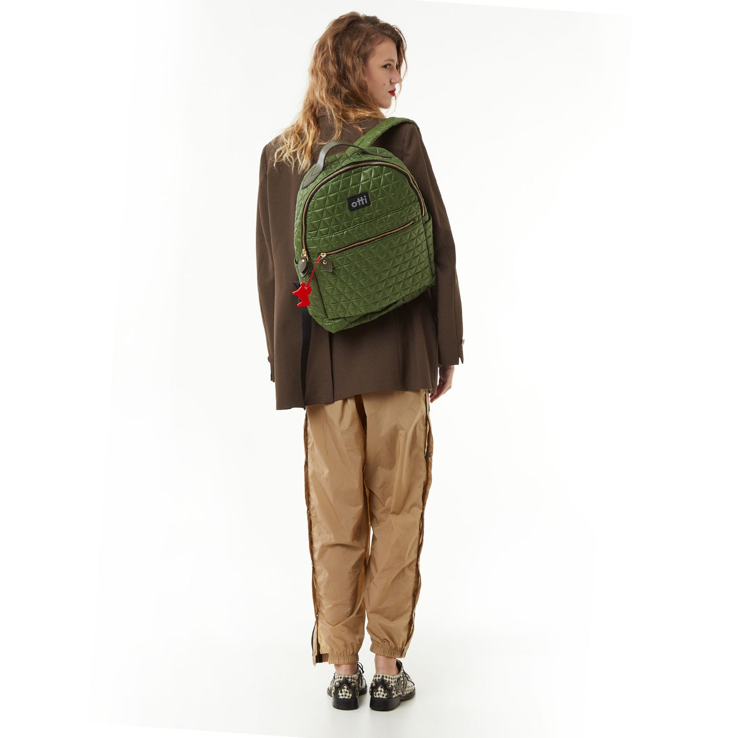Mochila Media Matelassê Verde Equipamento