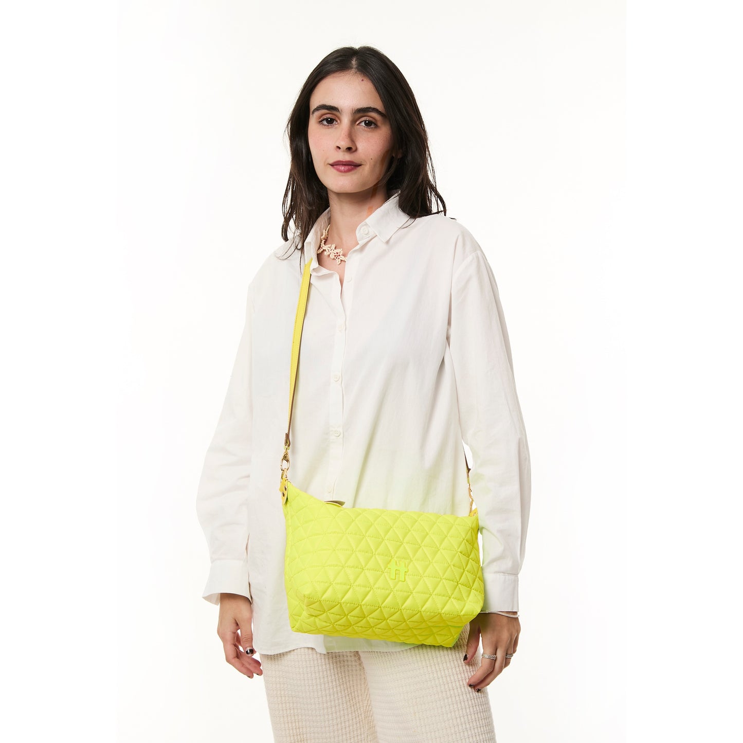Bolsa Matelassê Pequena Amarelo