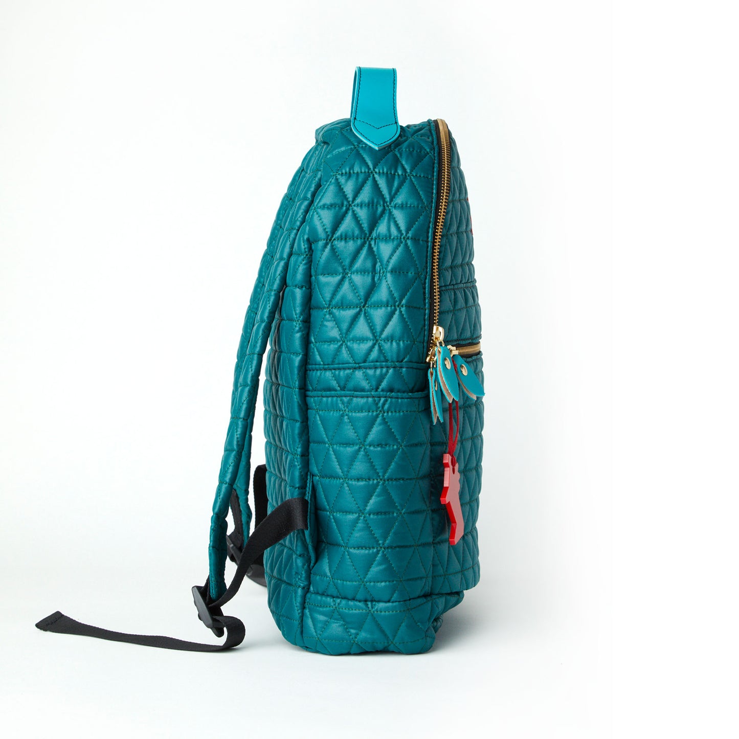 Mochila Media Matelassê Verde Petroleo