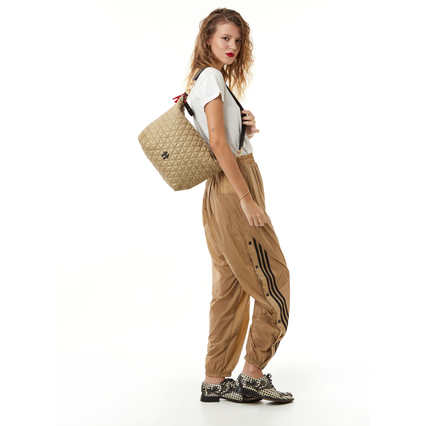 Bolsa Matelassê Media Khaki