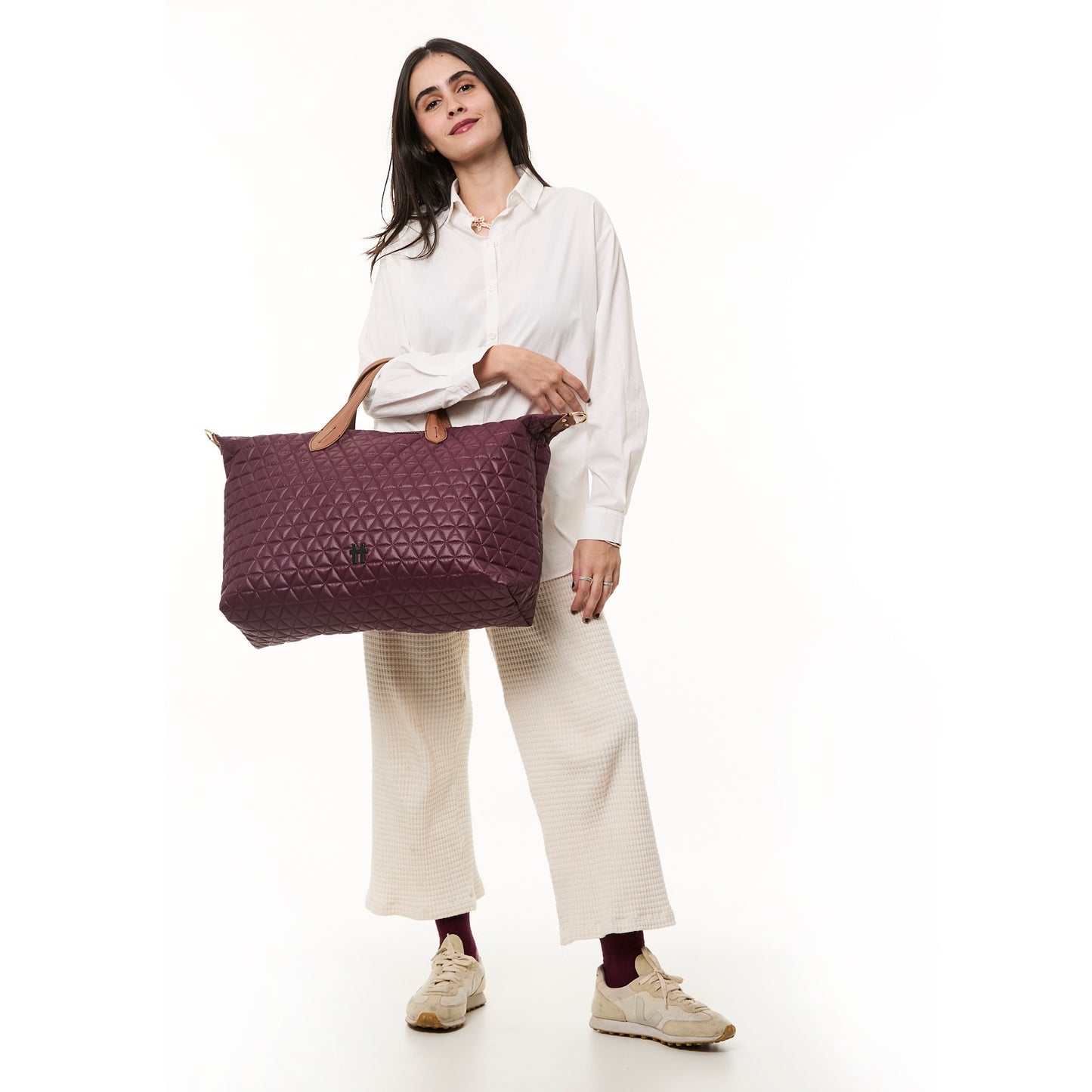 Bolsa Matelassê Weekender Bordo