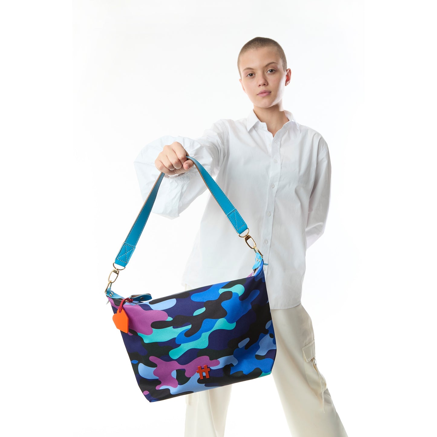 Bolsa Media Camouflages Azul