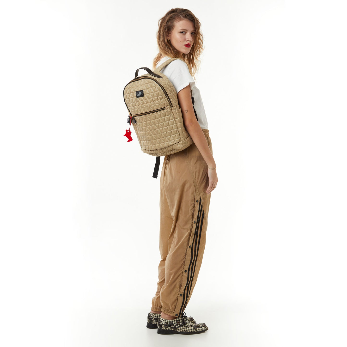 Mochila Media Matelassê Khaki