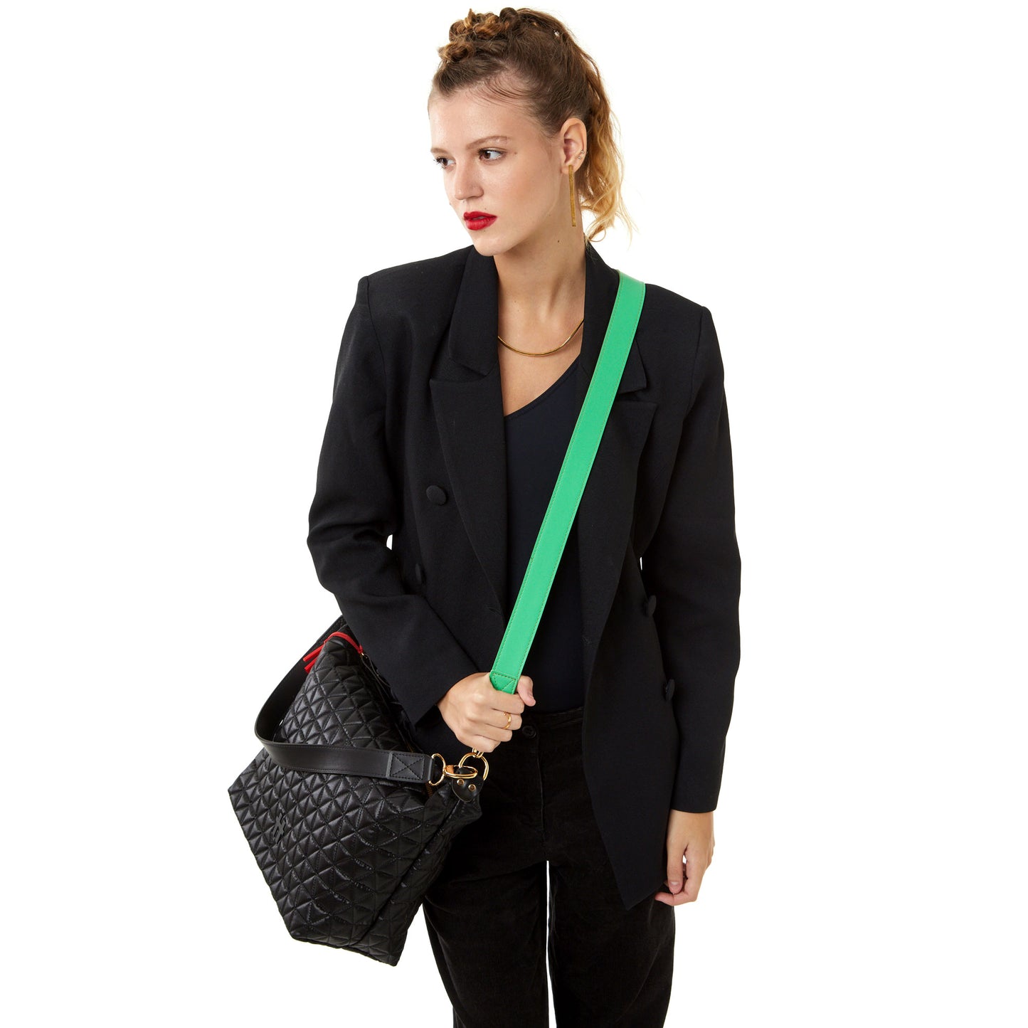 Bolsa Matelassê Media Preto