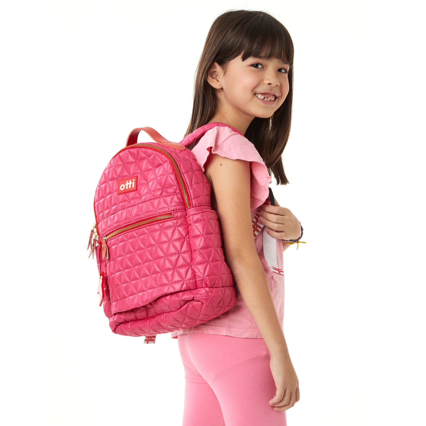 Mochila Pequena Matelassê Chiclete