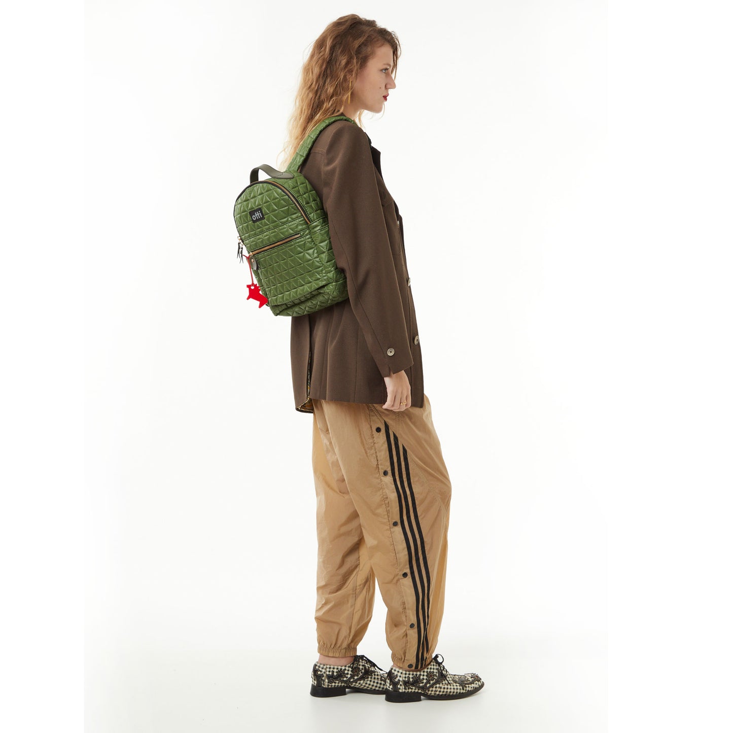Mochila Pequena Matelassê Verde Equipamento