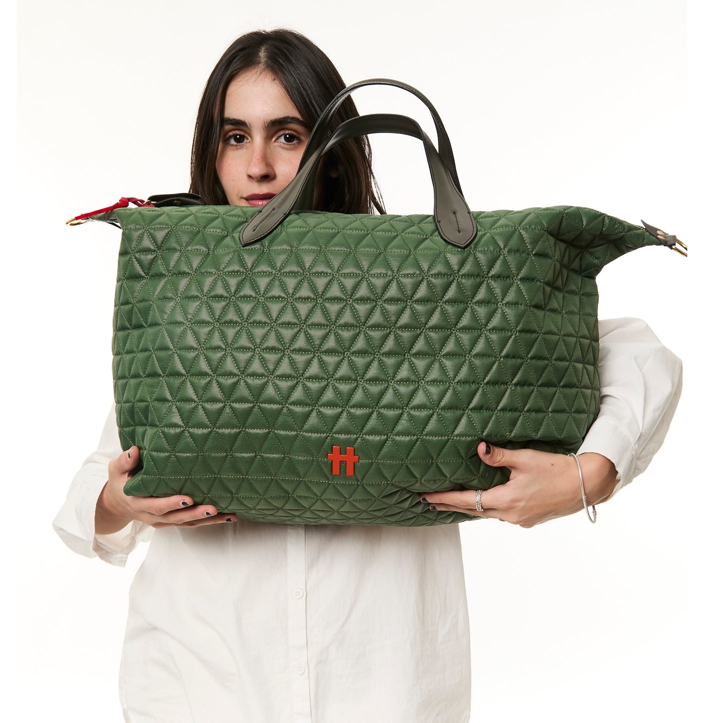 Bolsa Matelassê Weekender Oliva