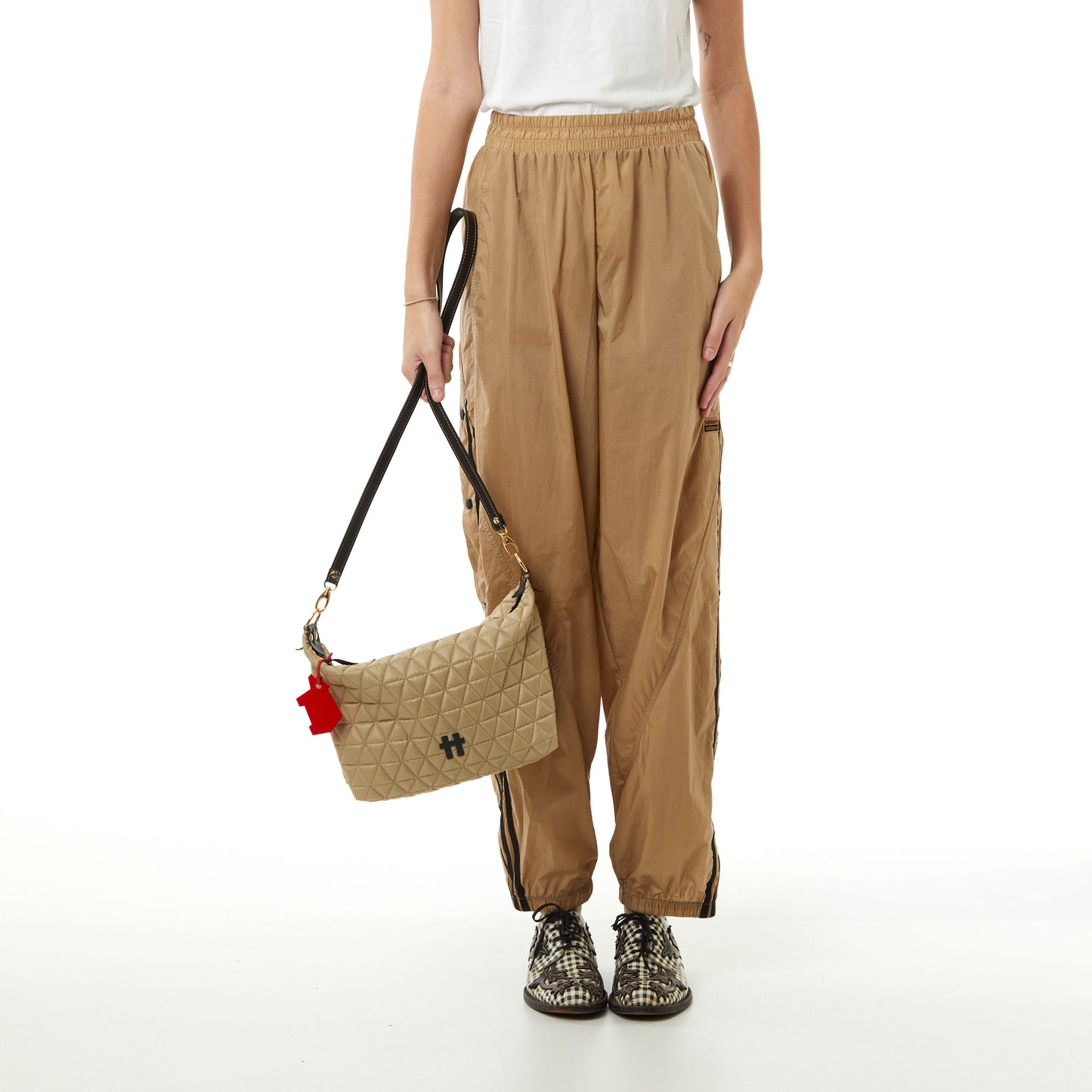 Bolsa Matelassê Pequena Khaki