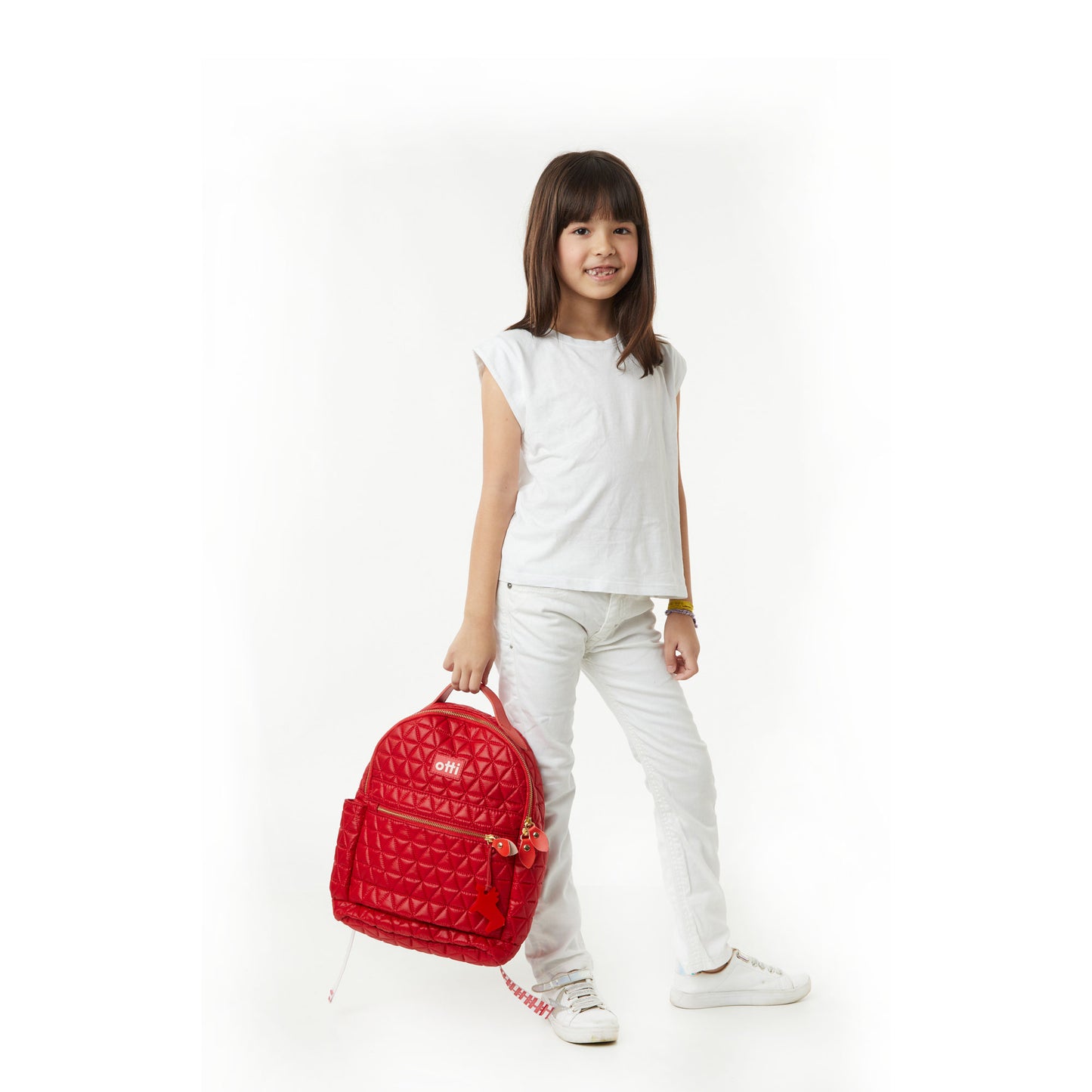 Mochila Pequena Matelassê Vermelho