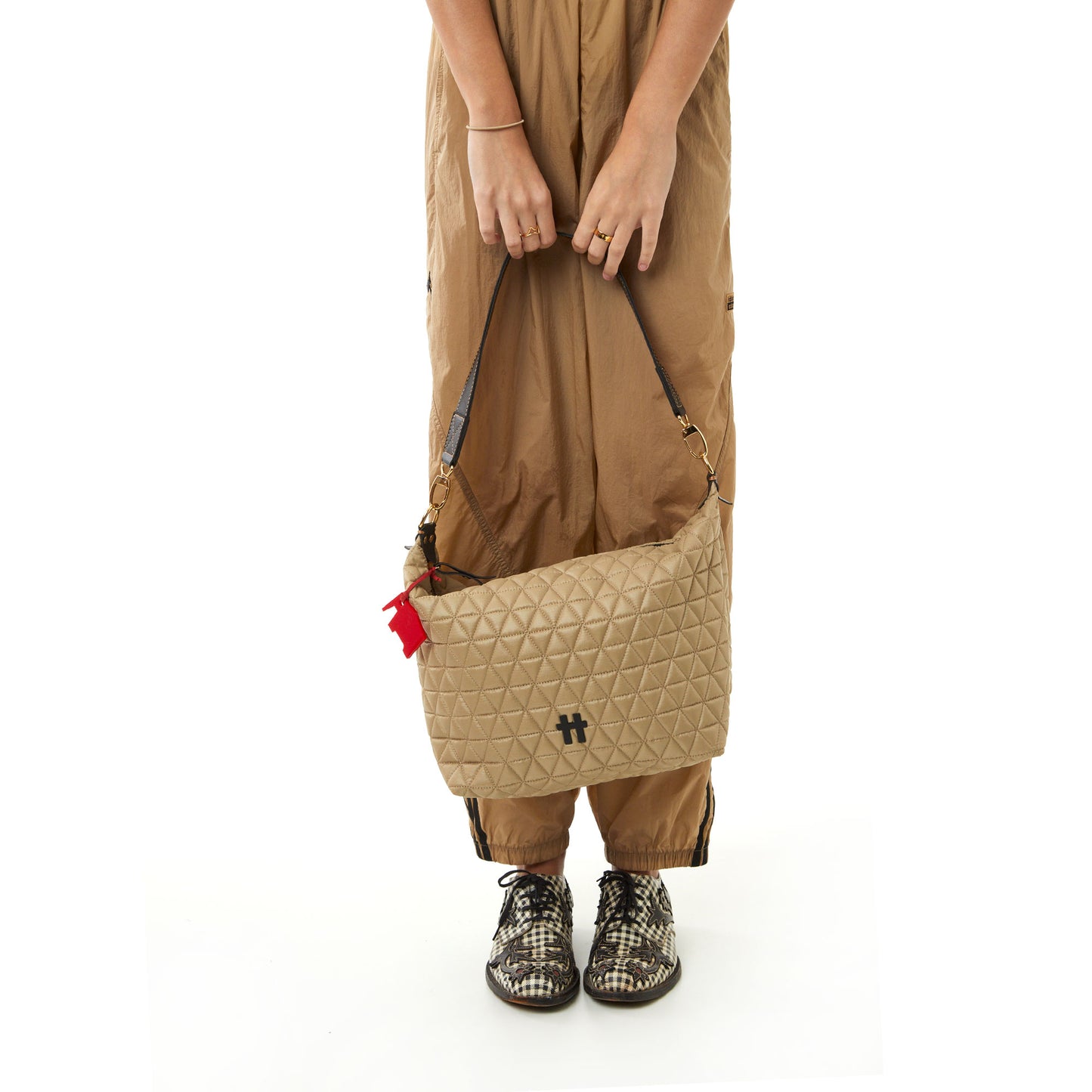 Bolsa Matelassê Media Khaki