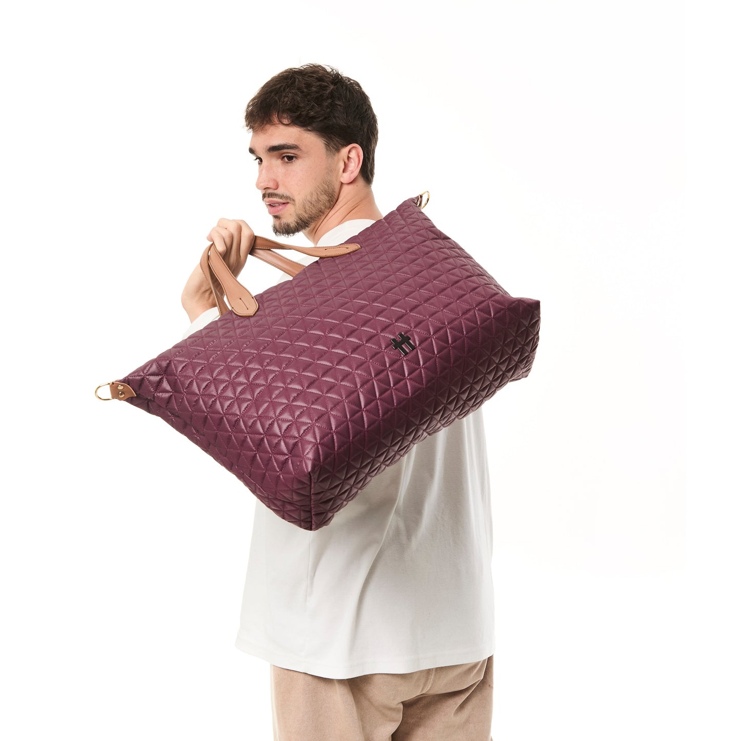 Bolsa Matelassê Weekender Bordo