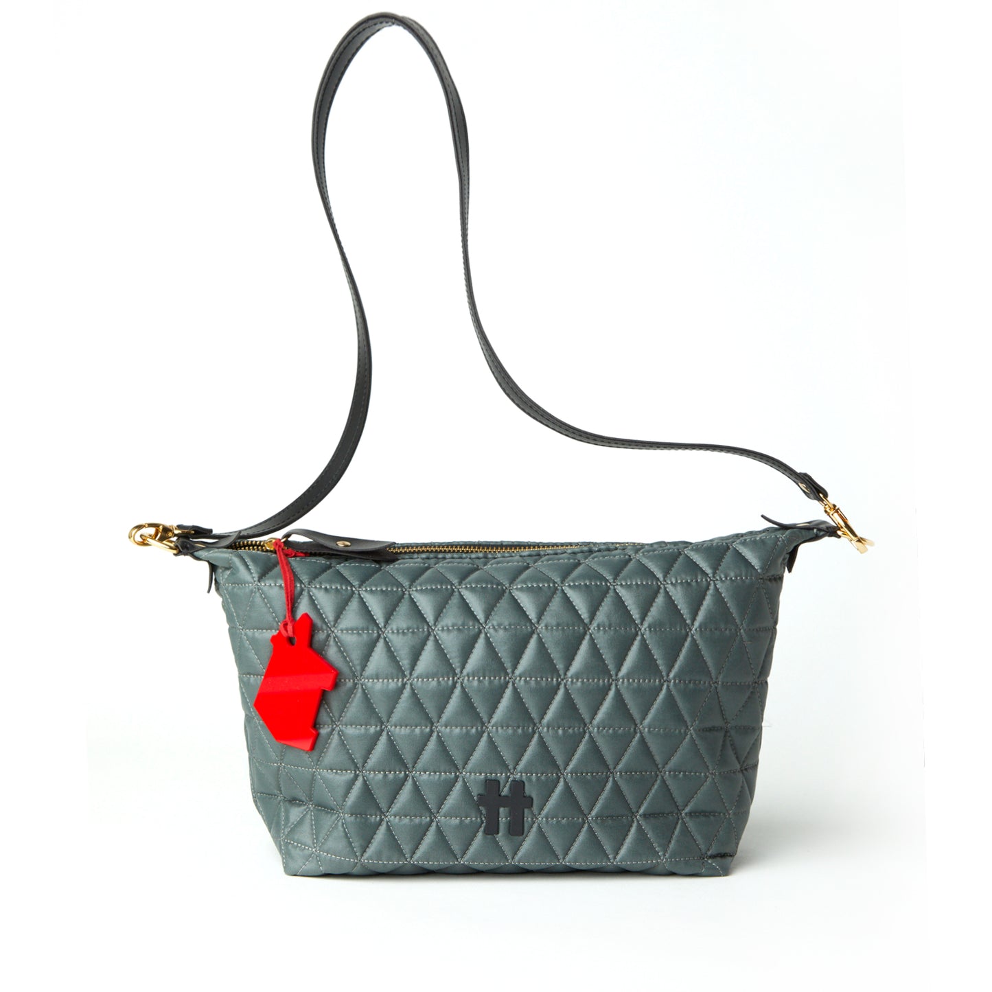 Bolsa Matelassê Pequena Chumbo