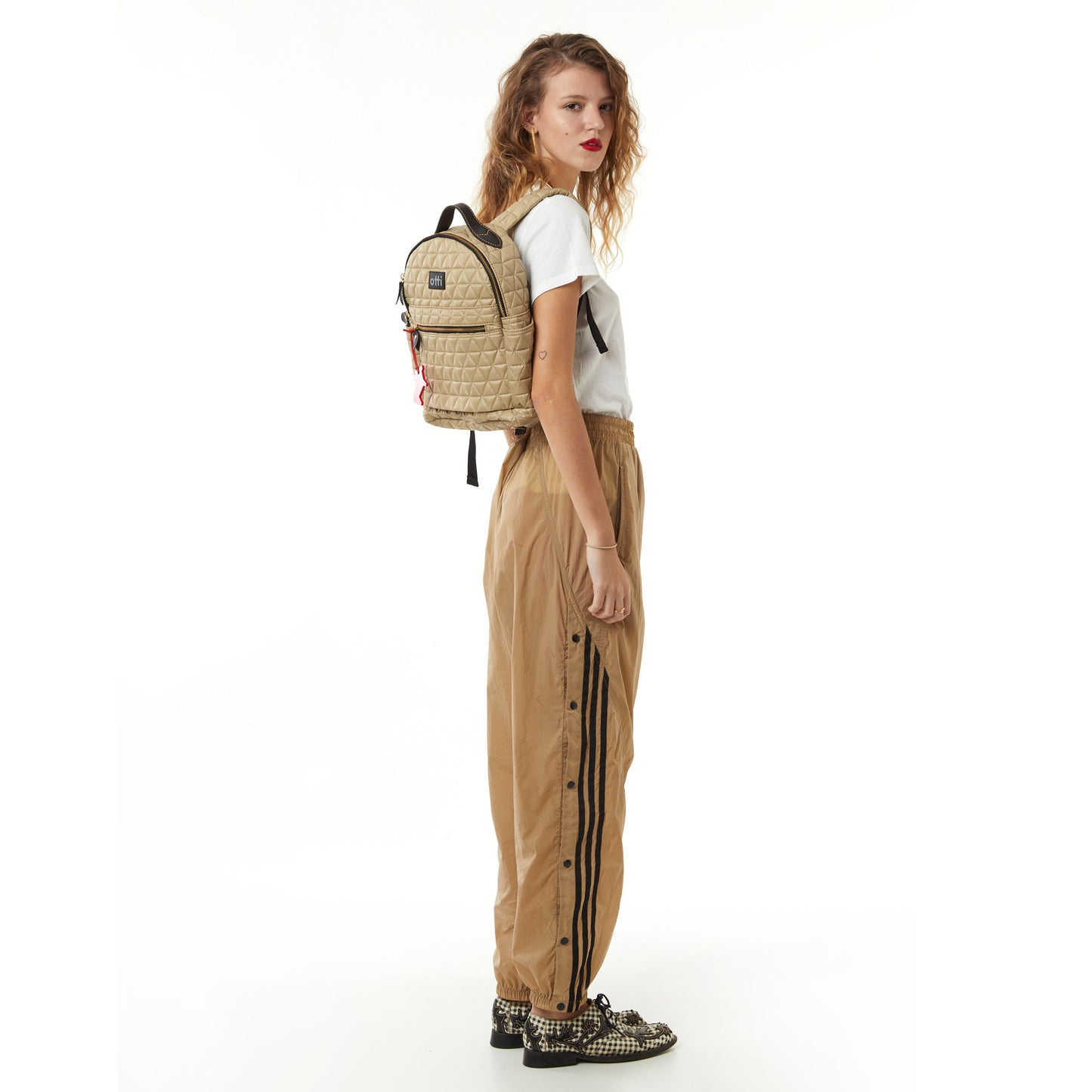 Mochila Pequena Matelassê Khaki