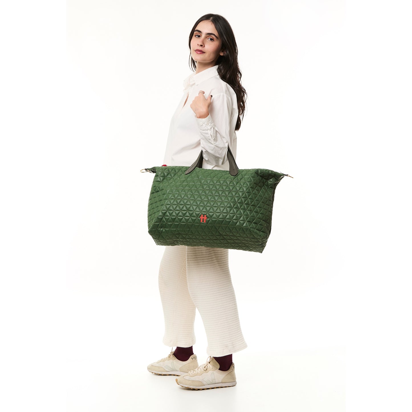 Bolsa Matelassê Weekender Oliva
