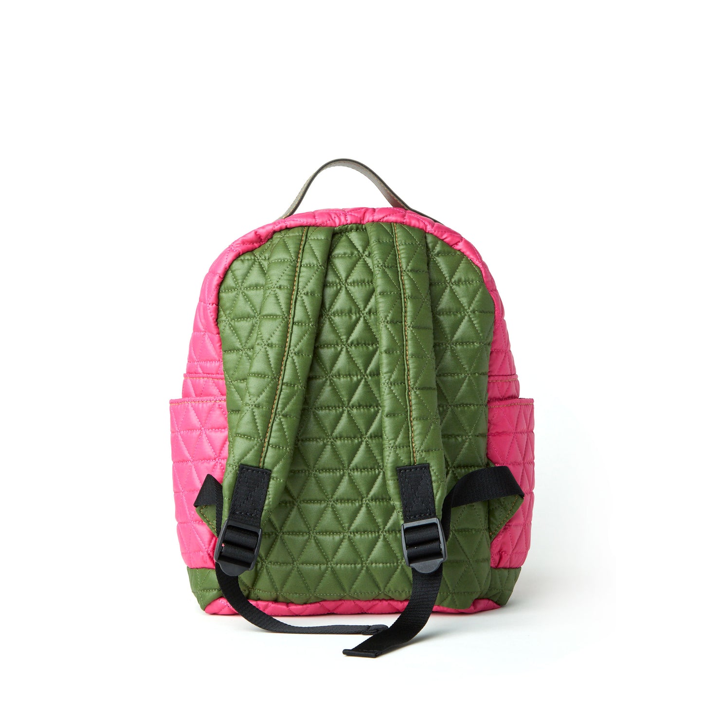 Mochila Pequena Matelassê Multicolor 04 Verde Equipamento/ Chiclete