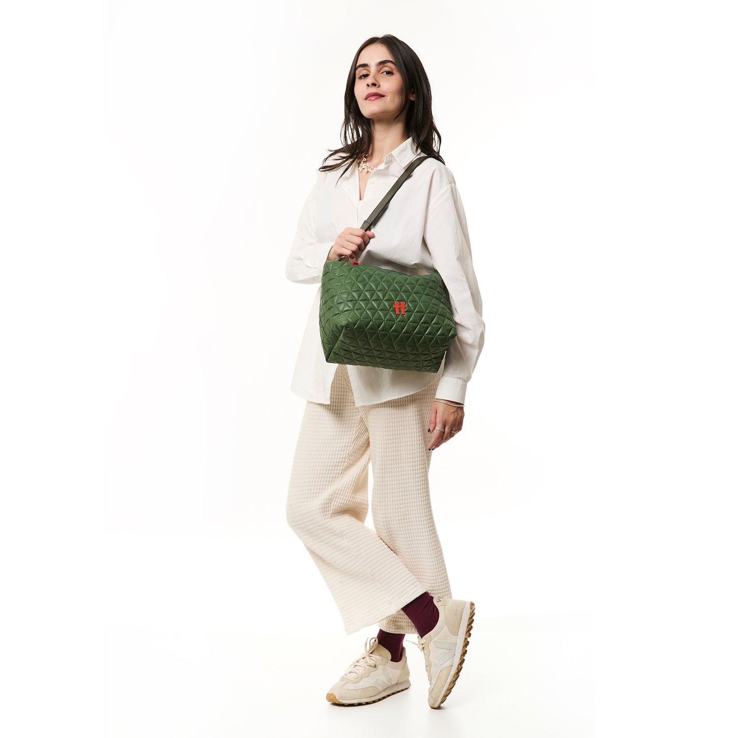 Bolsa Matelassê Media Oliva