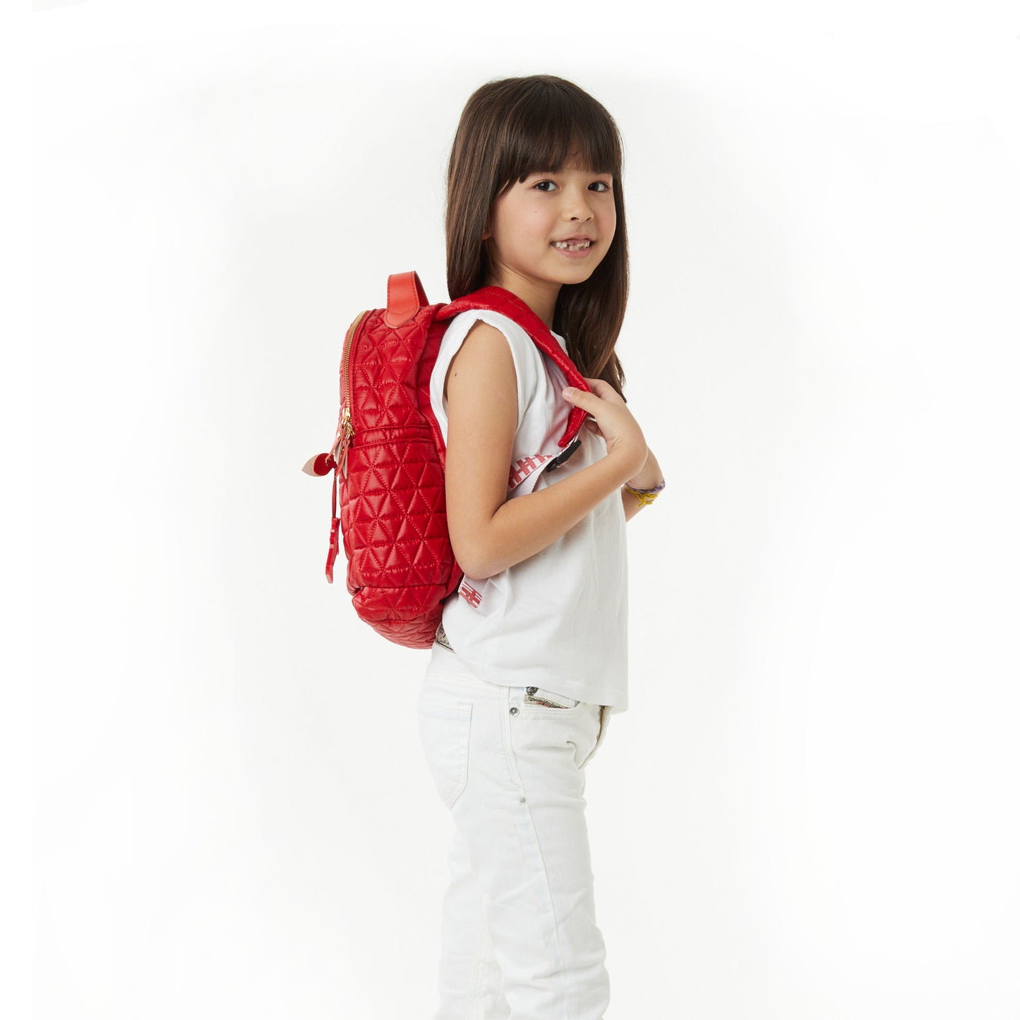 Mochila Pequena Matelassê Vermelho