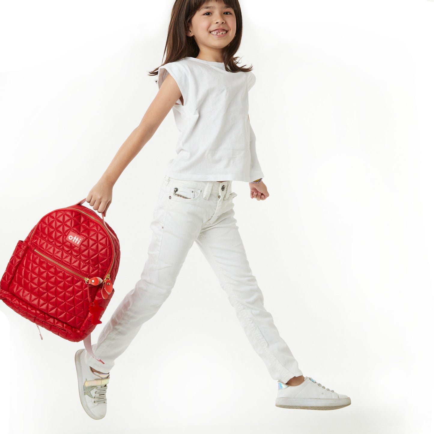 Mochila Pequena Matelassê Vermelho