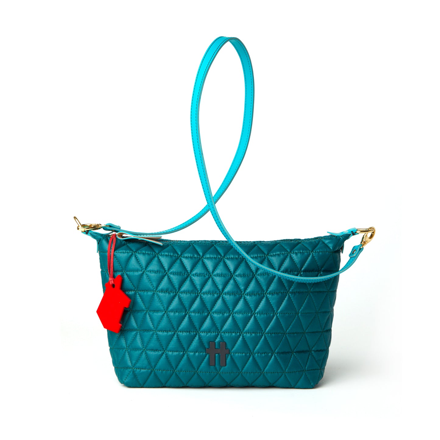 Bolsa Matelassê Pequena Verde Petroleo