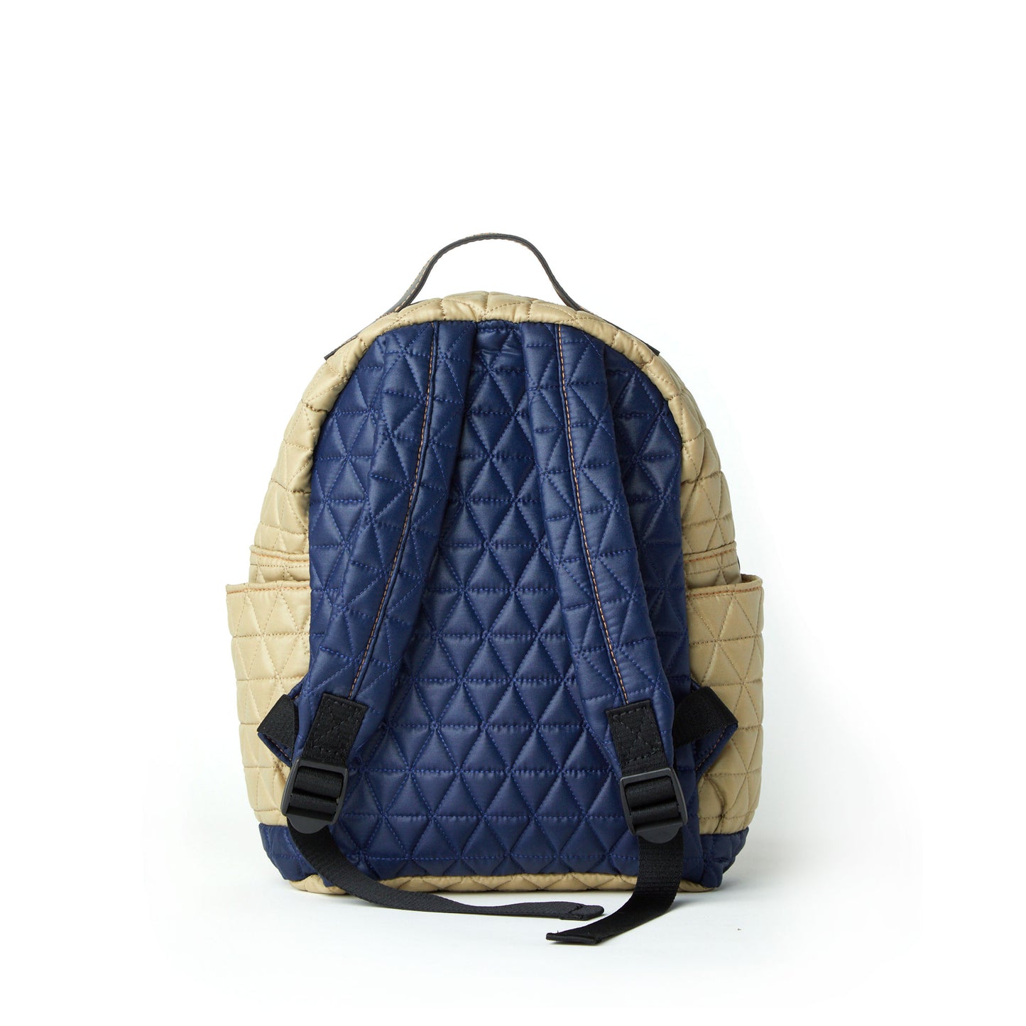 Mochila Pequena Matelassê Multicolor 02 Azul Marinho/ Khaki/ Vermelho