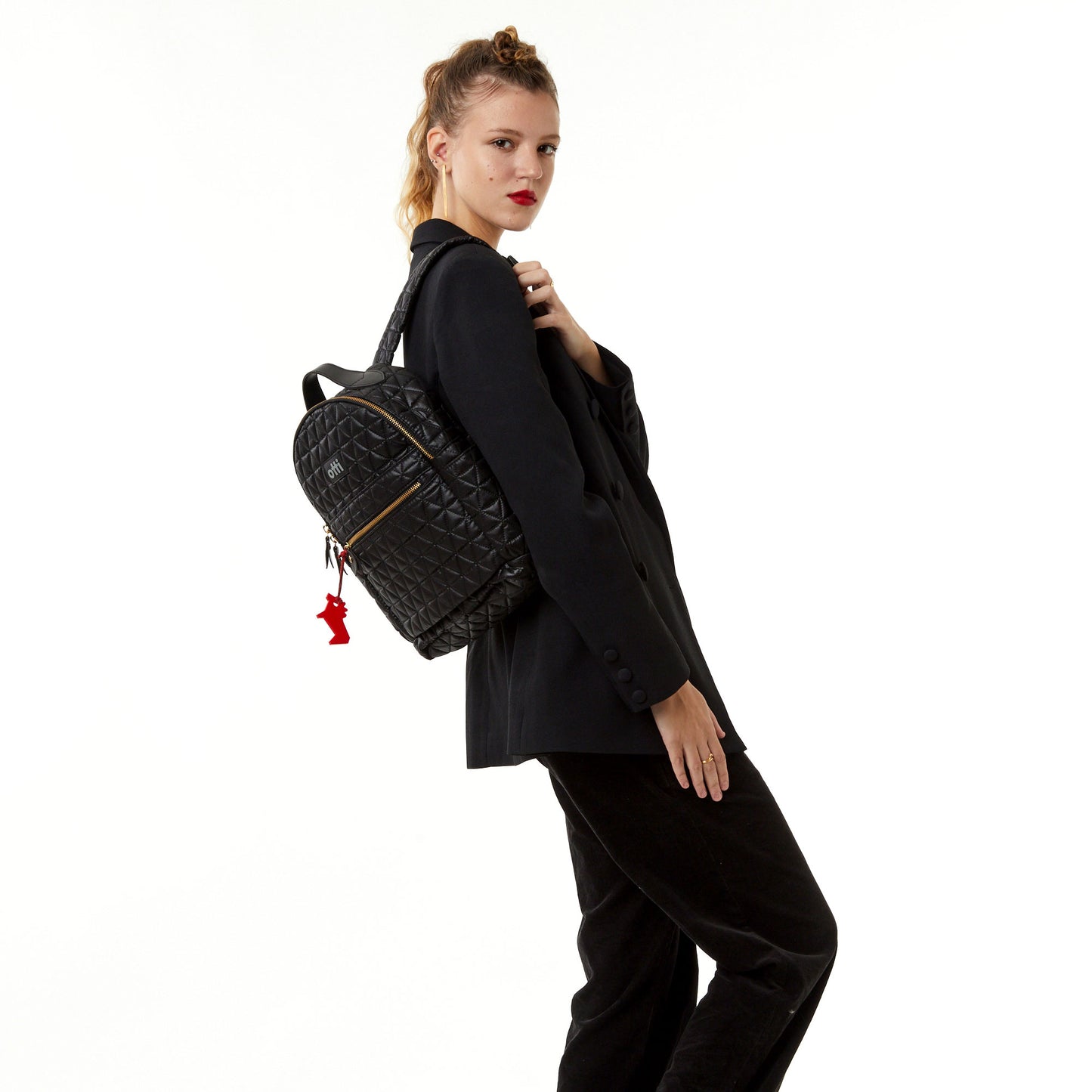 Mochila Pequena Matelassê Preto