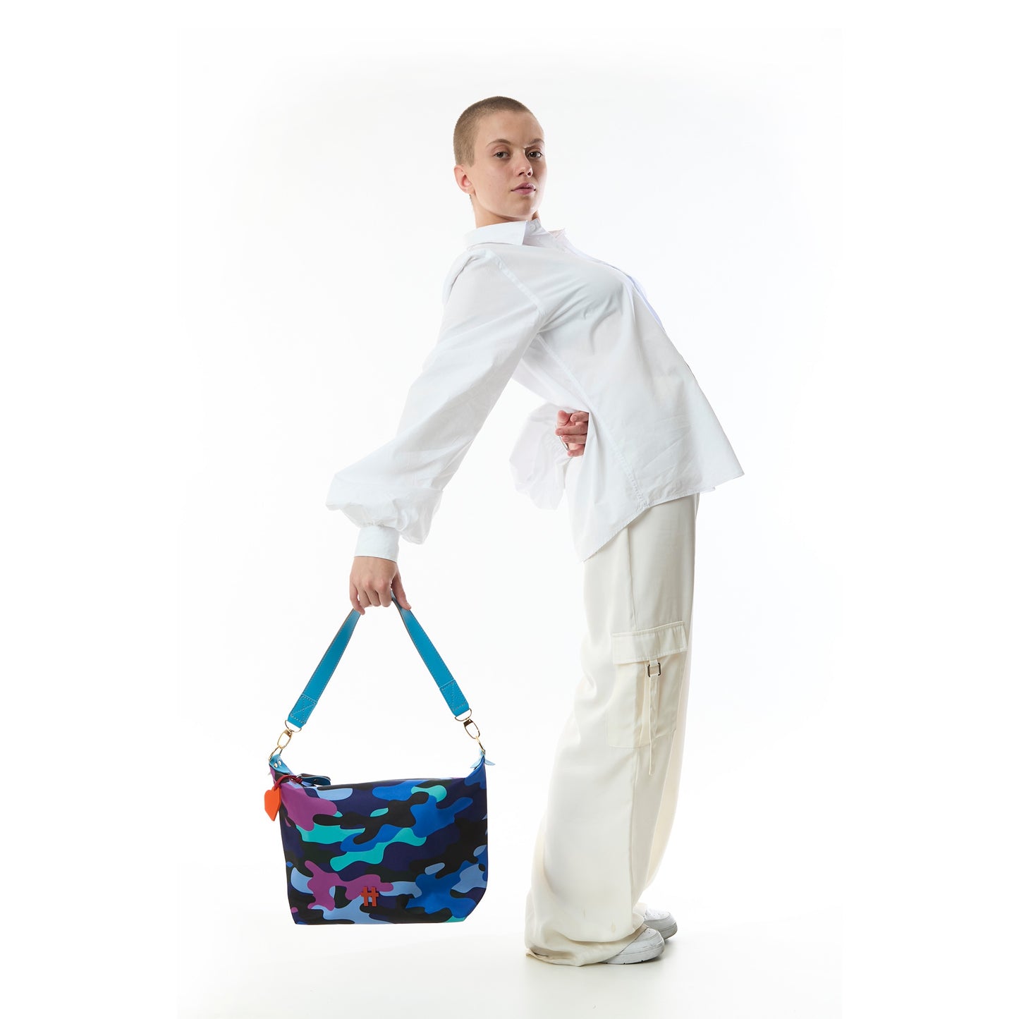 Bolsa Media Camouflages Azul