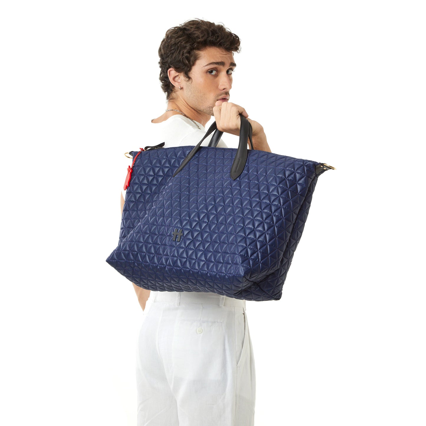 Bolsa Matelassê Weekender Azul Marinho
