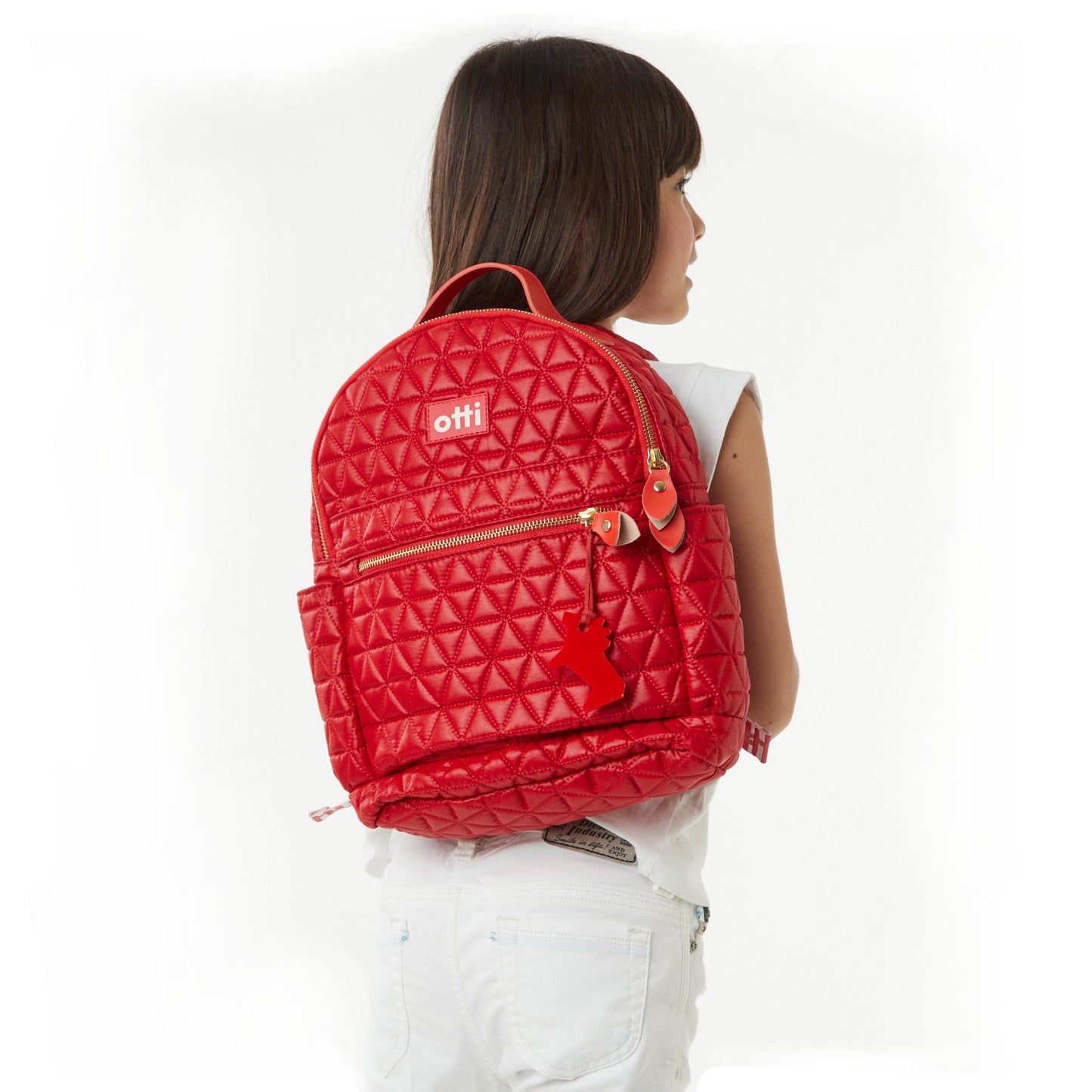 Mochila Pequena Matelassê Vermelho