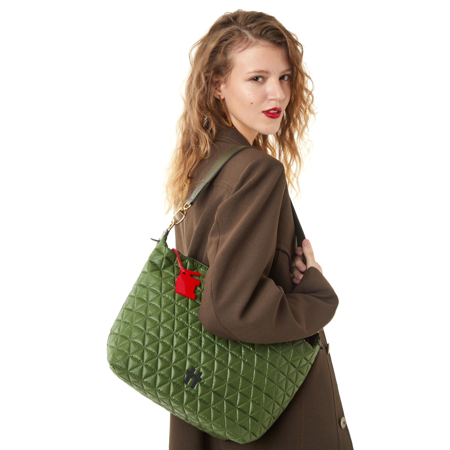 Bolsa Matelassê Media Verde Equipamento