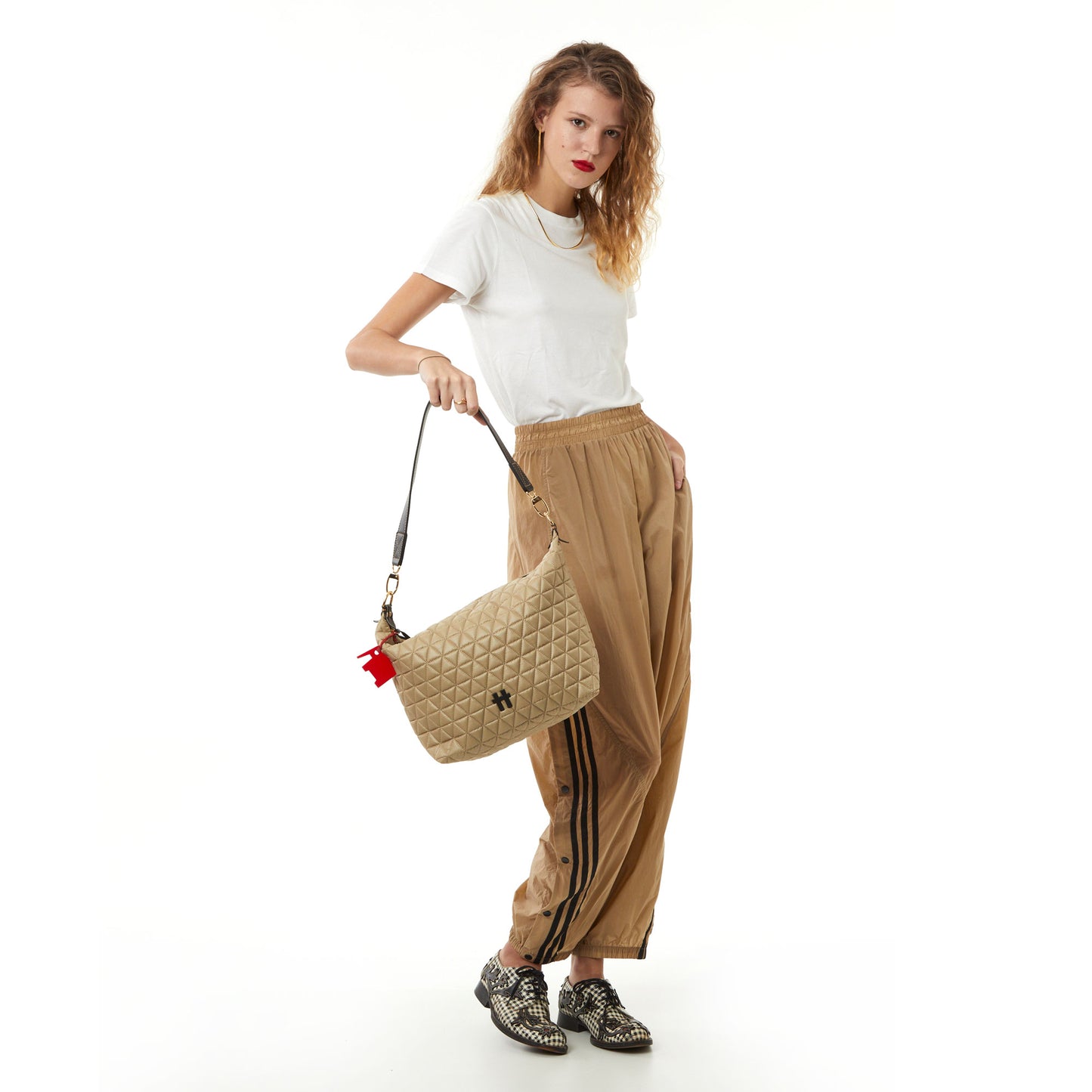 Bolsa Matelassê Media Khaki