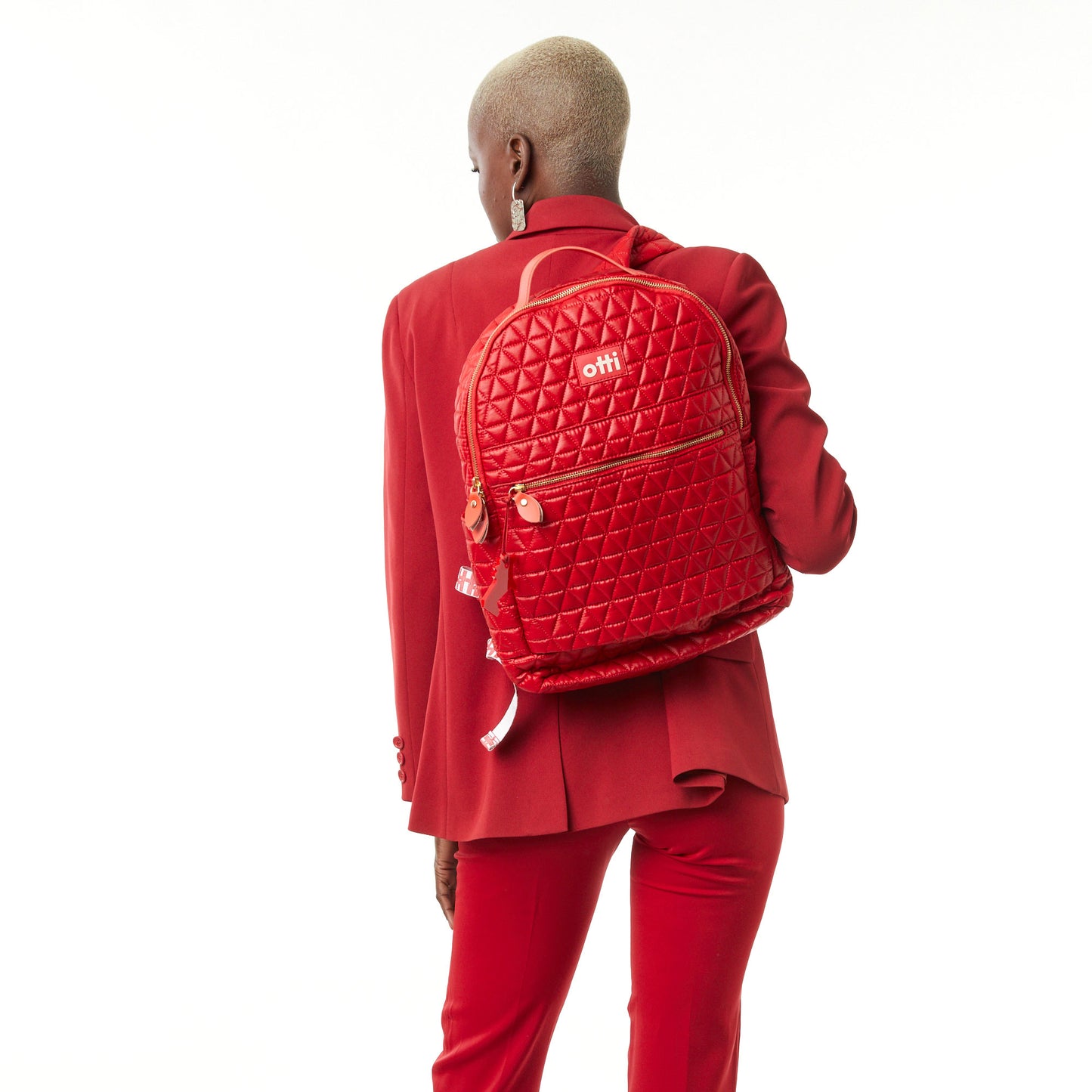 Mochila Media Matelassê Vermelho