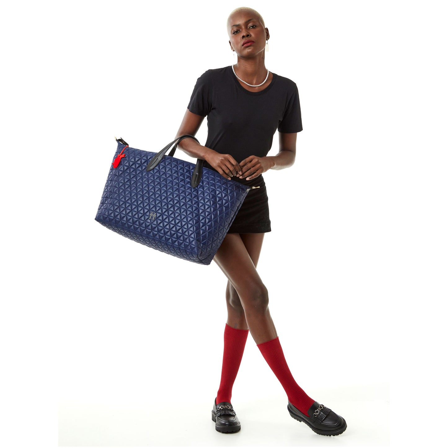 Bolsa Matelassê Weekender Azul Marinho