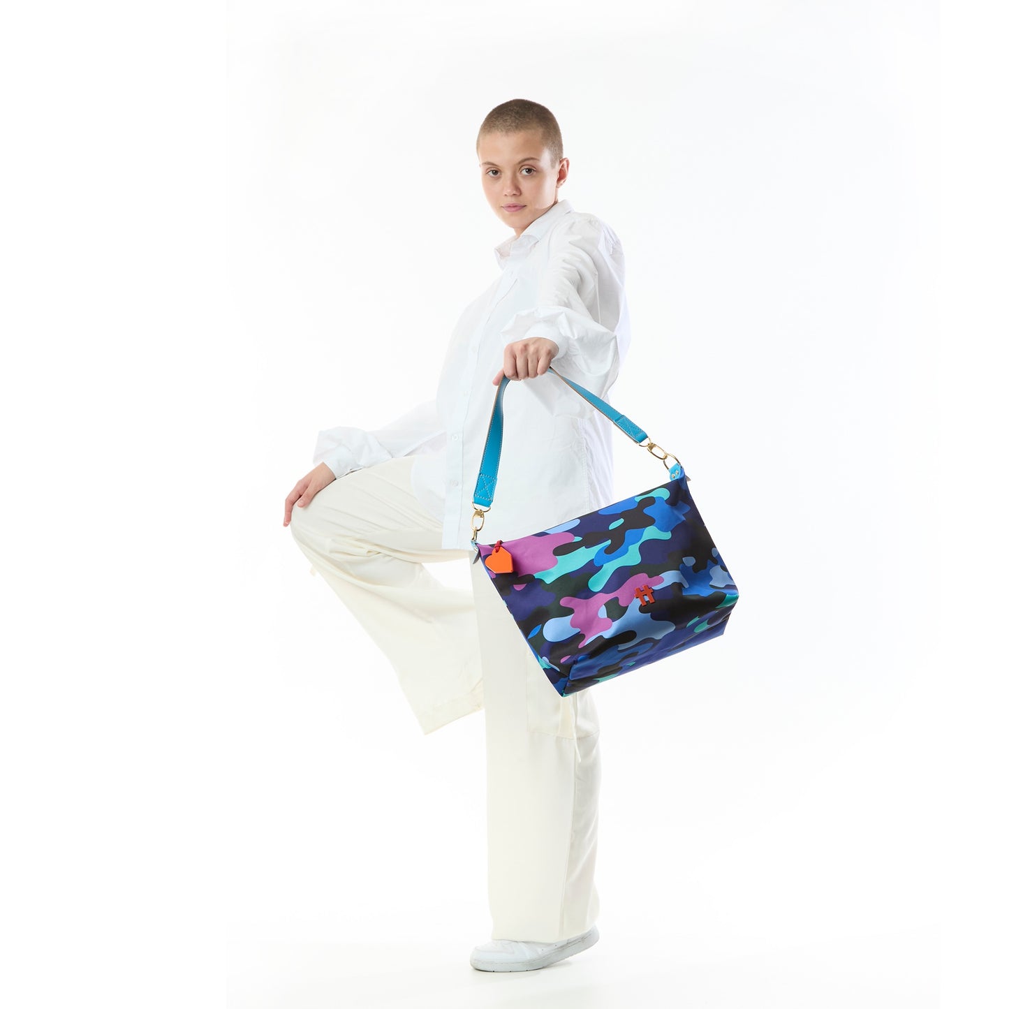 Bolsa Media Camouflages Azul