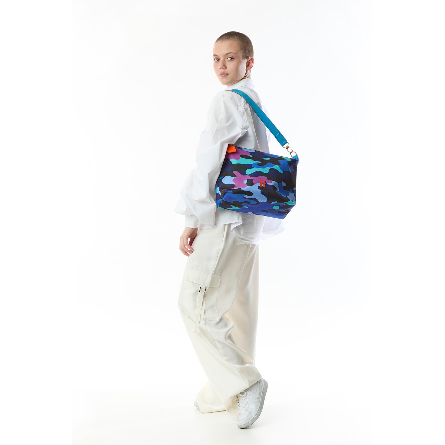 Bolsa Media Camouflages Azul