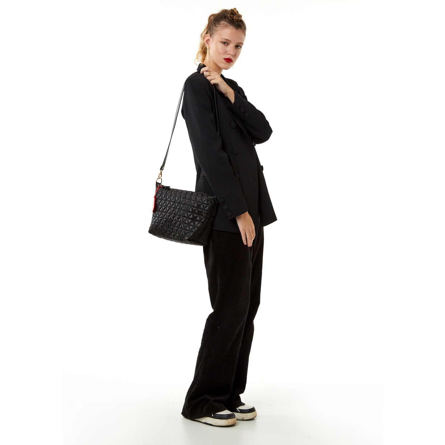 Bolsa Matelassê Pequena Preto