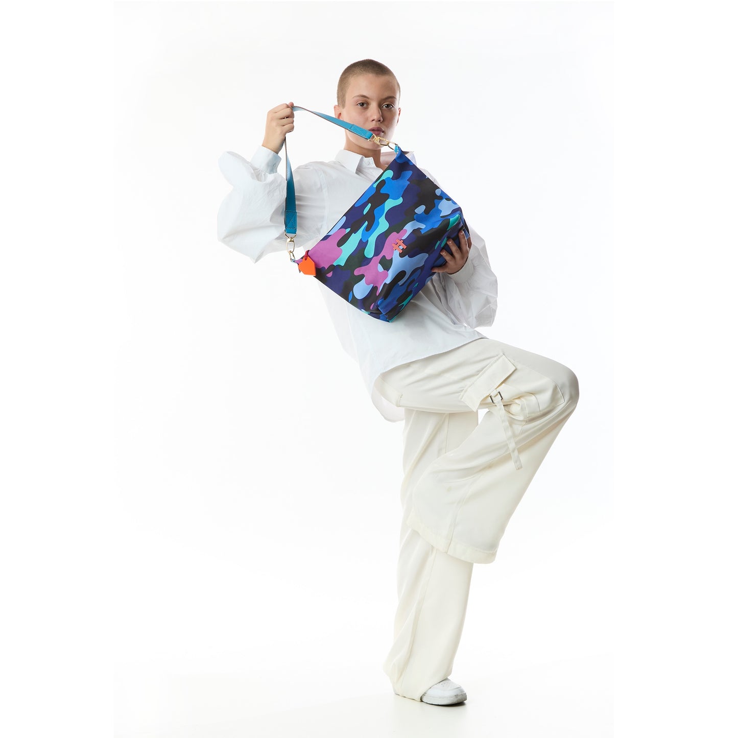 Bolsa Media Camouflages Azul