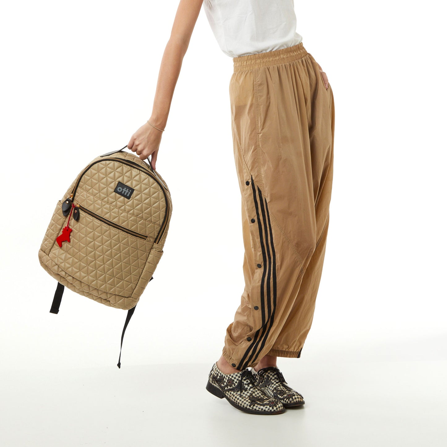 Mochila Media Matelassê Khaki