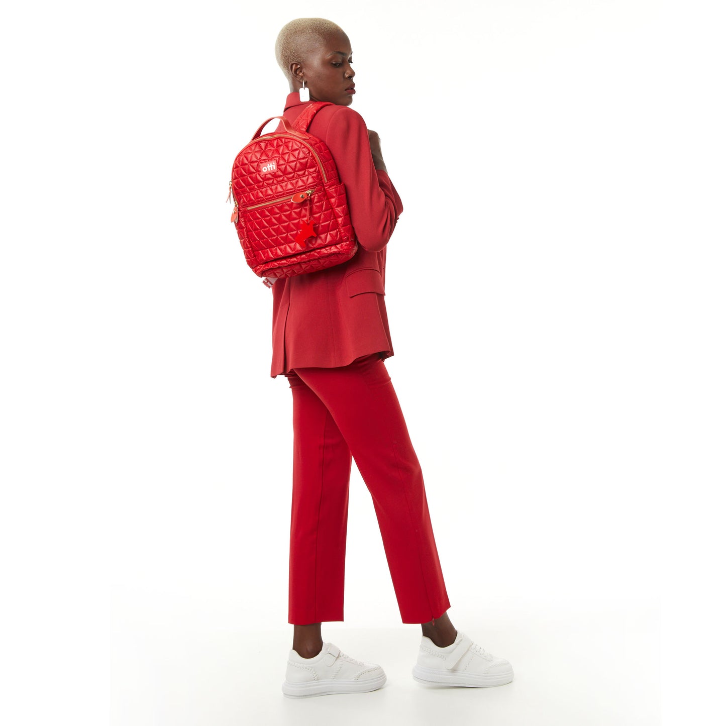 Mochila Pequena Matelassê Vermelho